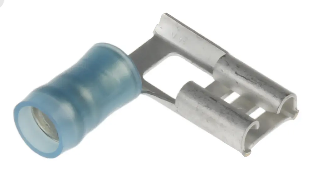 Terminal de lengüeta hembra aislado de color Azul TE Connectivity PIDG FASTON .250 de crimpar, 6.35 x 0.81mm, 1.2mm² →...