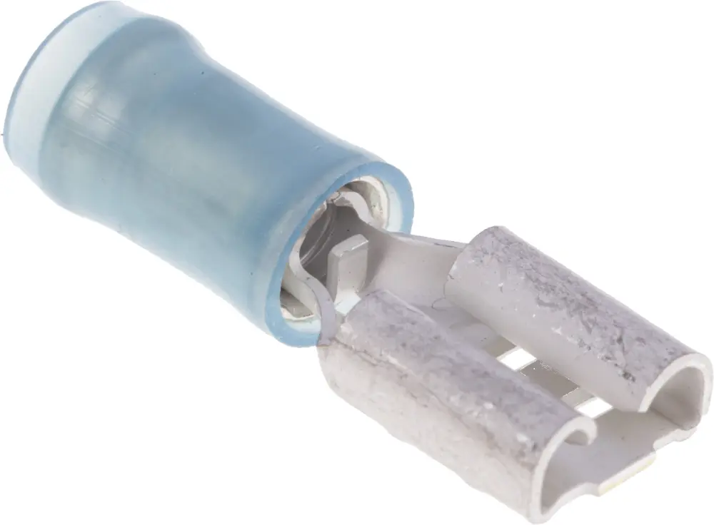 Terminal de lengüeta hembra aislado de color Azul TE Connectivity PIDG FASTON .250 de crimpar, 6.35 x 0.81mm, 1.3mm² →...