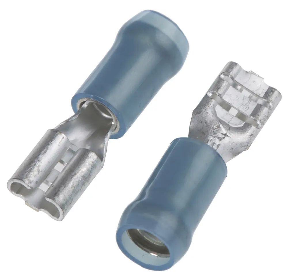 Terminal de lengüeta hembra aislado de color Azul TE Connectivity PIDG FASTON .187 de crimpar, 4.8 x 0.8mm, 1.3mm² → |...