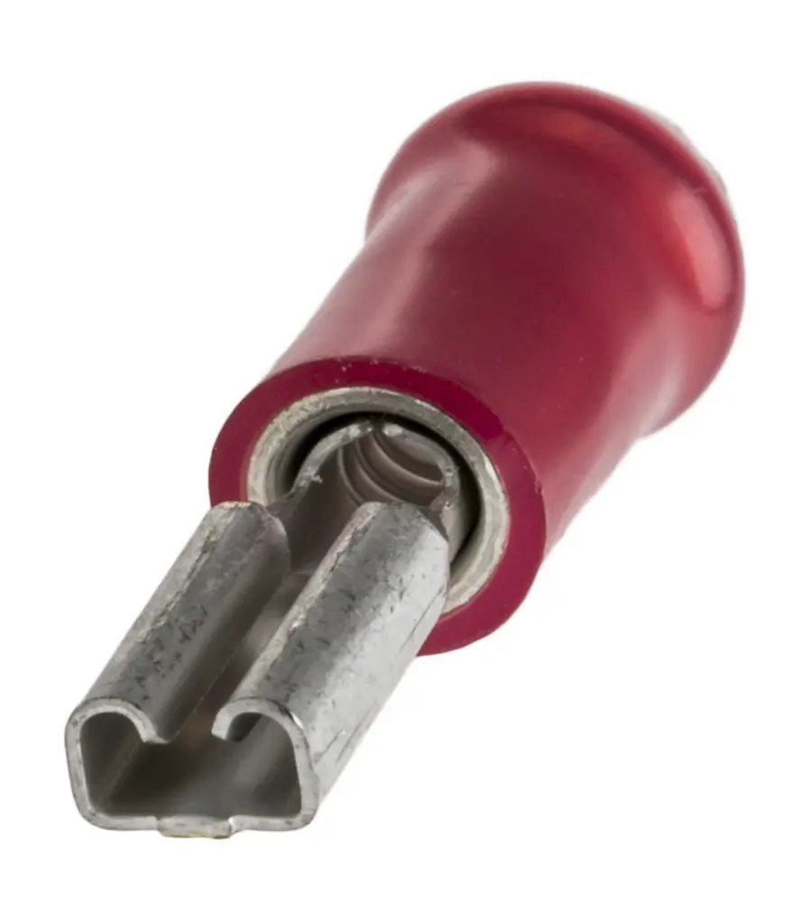 Terminal de lengüeta hembra aislado de color Rojo TE Connectivity PIDG FASTON .110 de crimpar, 2.79 x 0.79mm, 0.3mm² →...