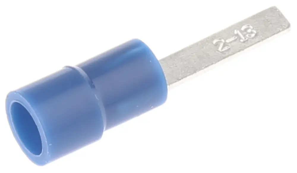 Terminal de lengüeta crimpada, No, Aislado, long. 13mm, Azul No Recubierto, 1.5mm² 2.5mm², 16AWG 14AWG