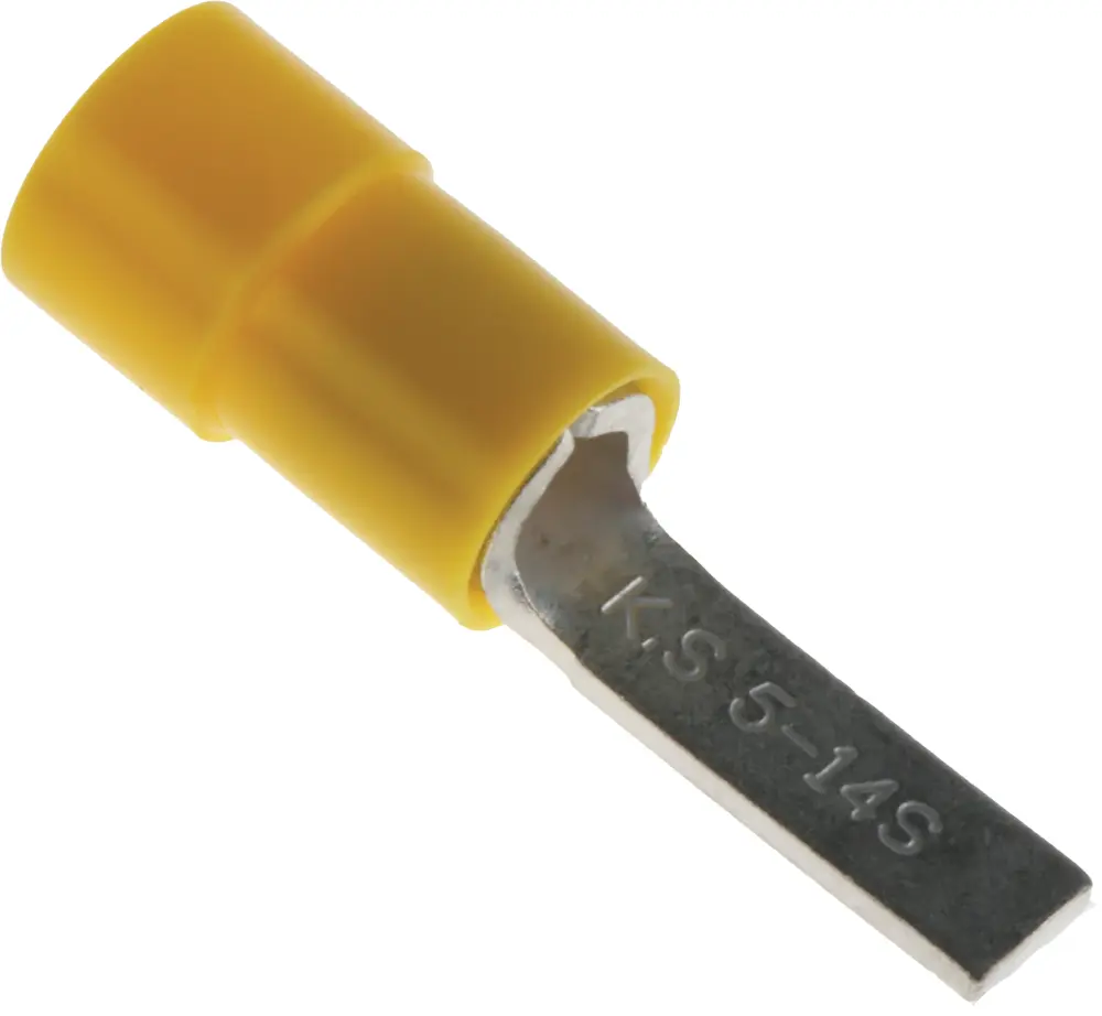 Terminal de lengüeta crimpada, No, Aislado, long. 14mm, Amarillo No Recubierto, 4mm² 6mm², 12AWG 10AWG