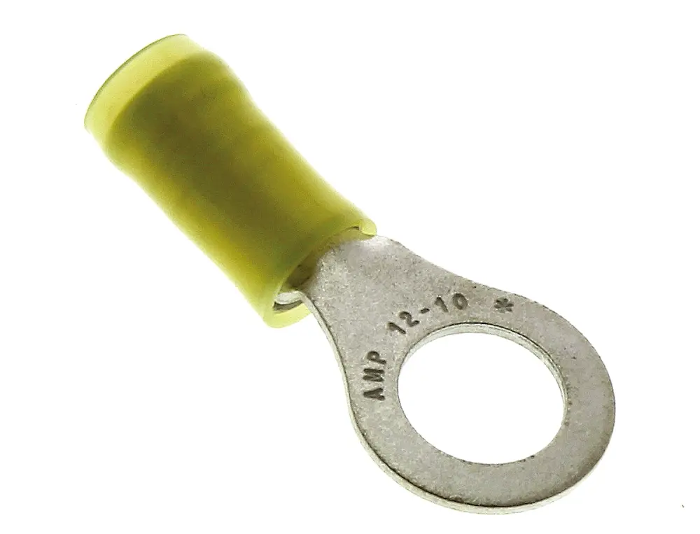 Terminal redondo aislado de Cobre TE Connectivity PIDG, Amarillo, Ø int. M8, sección máx. 6.6mm², 10AWG | 320576