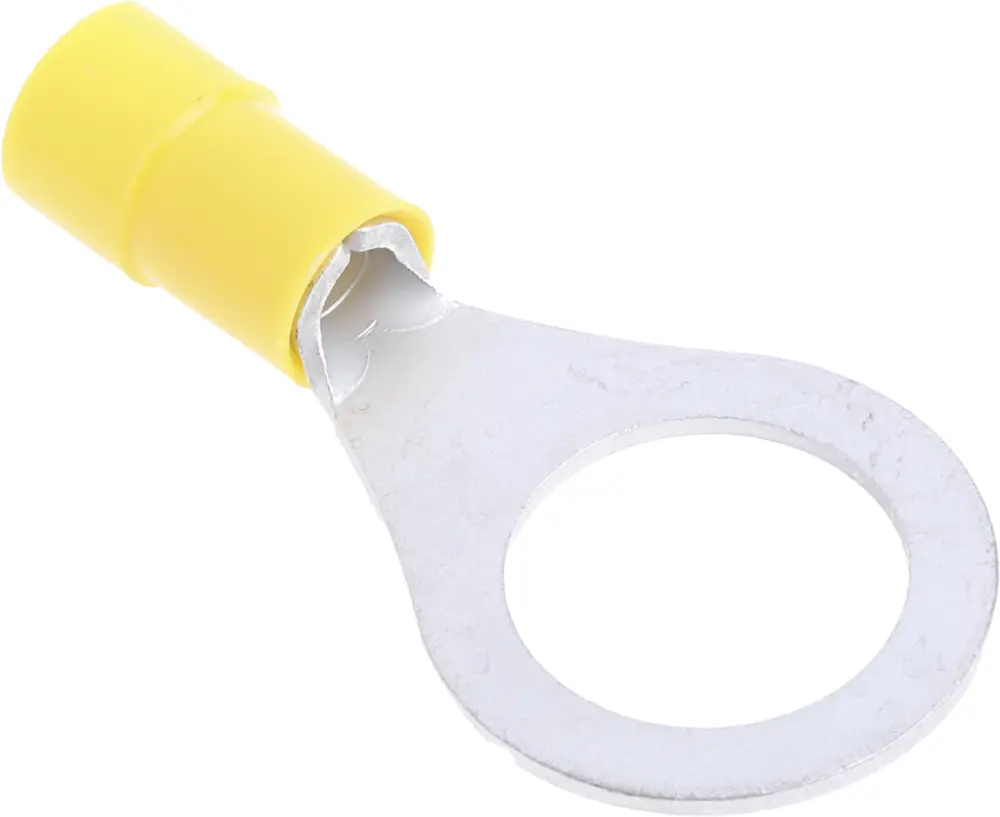 Terminal redondo aislado de Cobre, Amarillo, Ø int. M12, sección máx. 6mm², 10AWG
