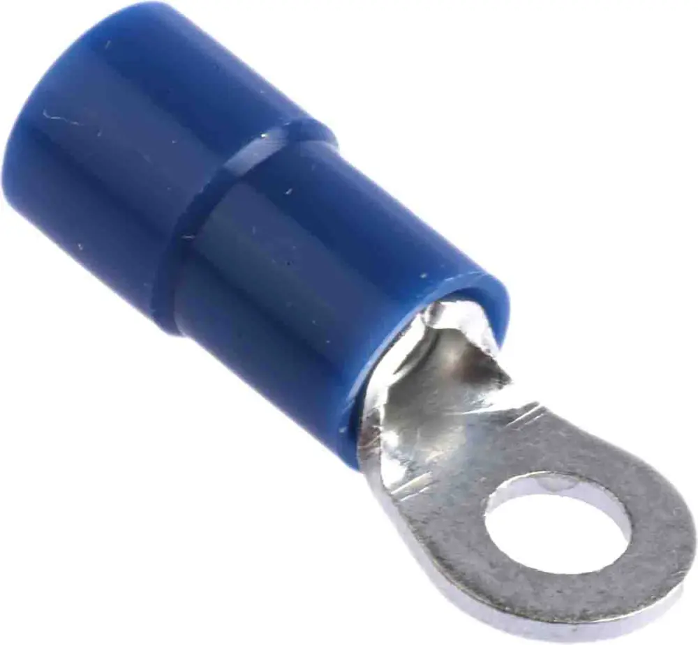Terminal redondo aislado de Cobre, Azul, Ø int. M3, sección máx. 2.5mm², 14AWG