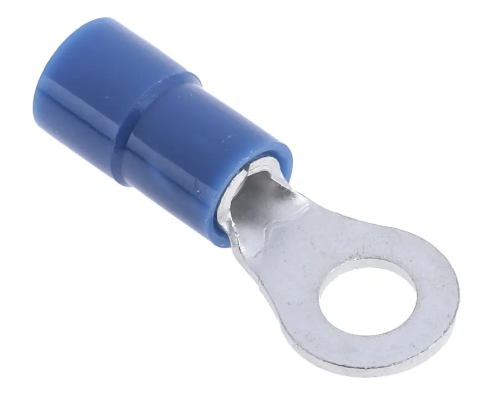 Terminal redondo aislado de Cobre, Azul, Ø int. M4, sección máx. 2.5mm², 14AWG