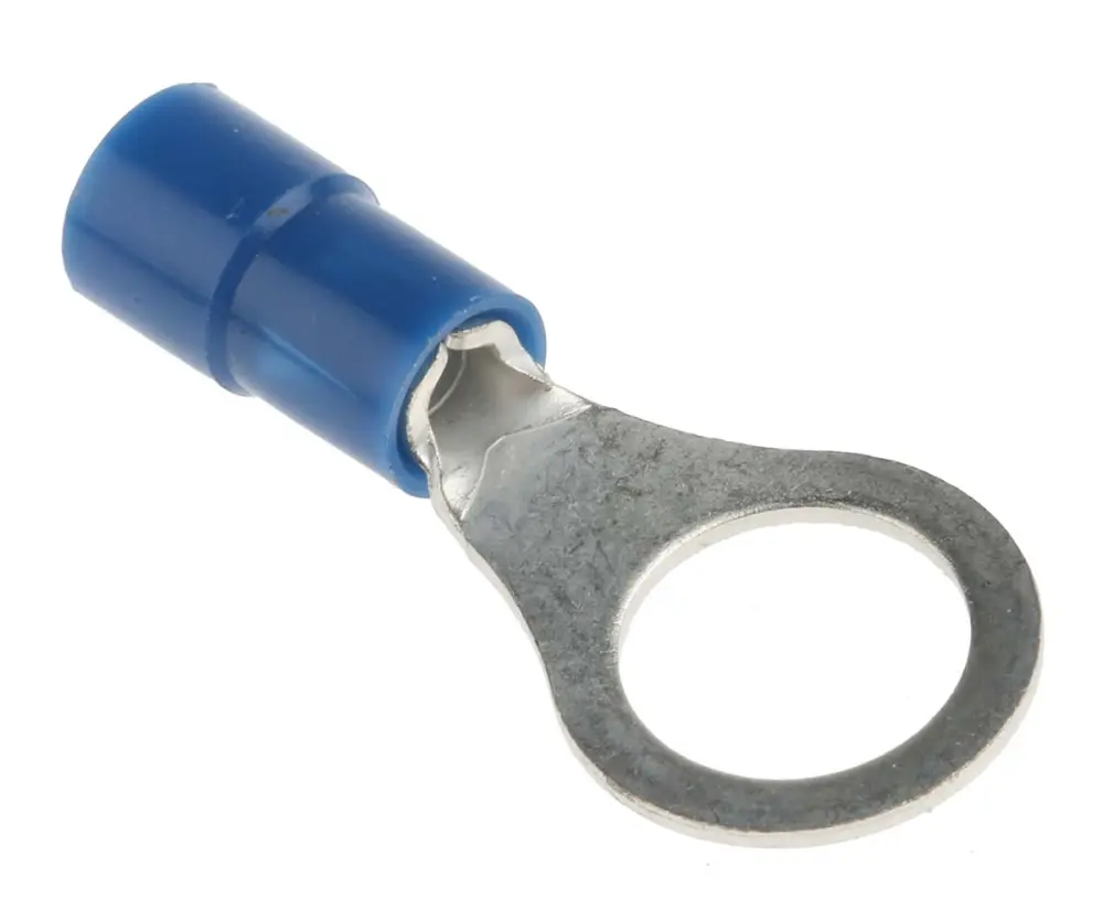 Terminal redondo aislado de Cobre, Azul, Ø int. M8, sección máx. 2.5mm², 14AWG