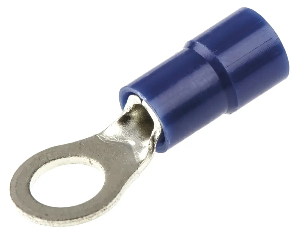 Terminal redondo aislado de Cobre, Azul, Ø int. M5, sección máx. 2.5mm², 14AWG