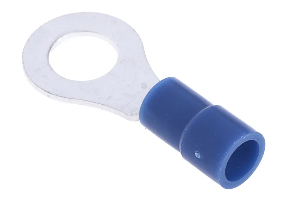 Terminal redondo aislado de Cobre, Azul, Ø int. M6, sección máx. 2.5mm², 14AWG