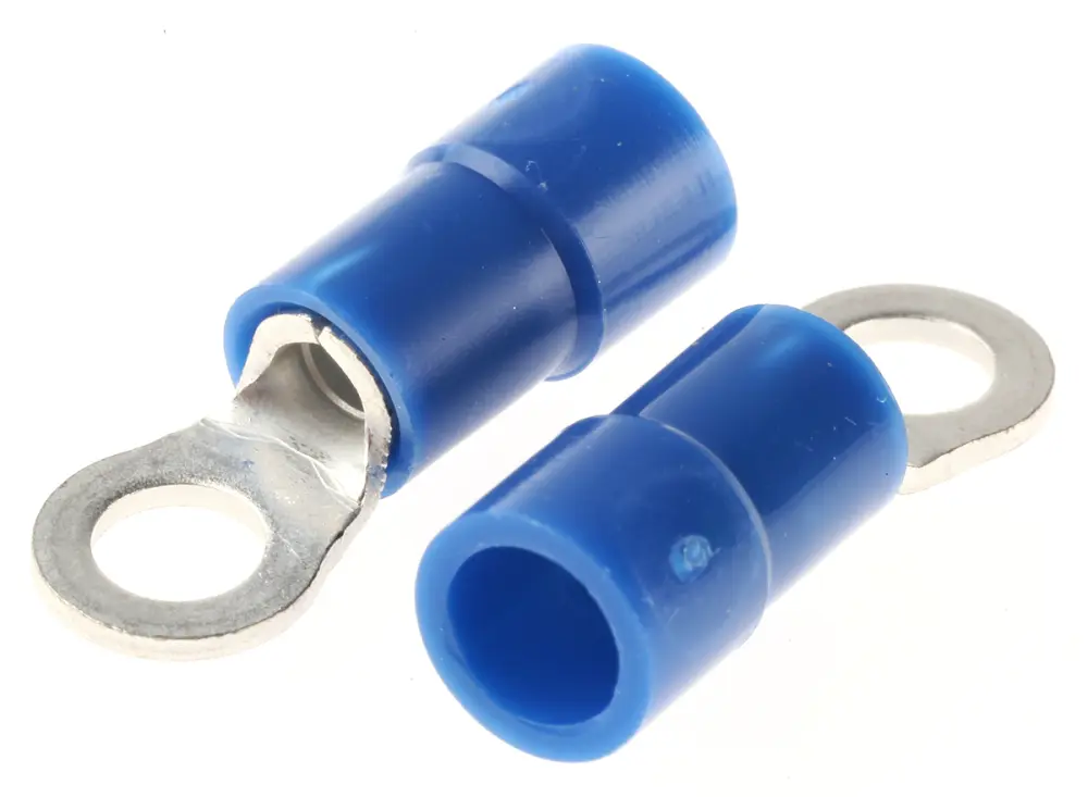 Terminal redondo aislado de Cobre, Azul, Ø int. M3.5, sección máx. 2.5mm², 14AWG