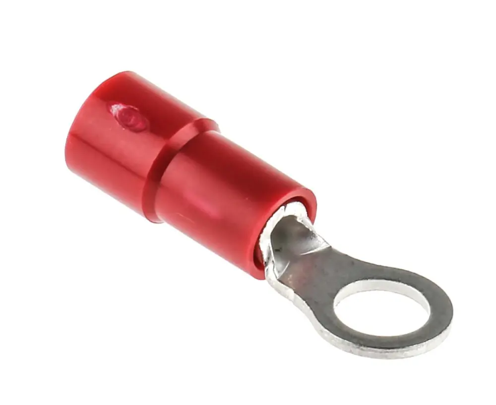 Terminal redondo aislado de Cobre, Rojo, Ø int. M4, sección máx. 1.5mm², 16AWG