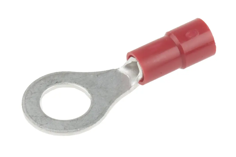 Terminal redondo aislado de Cobre, Rojo, Ø int. M6, sección máx. 1.5mm², 16AWG