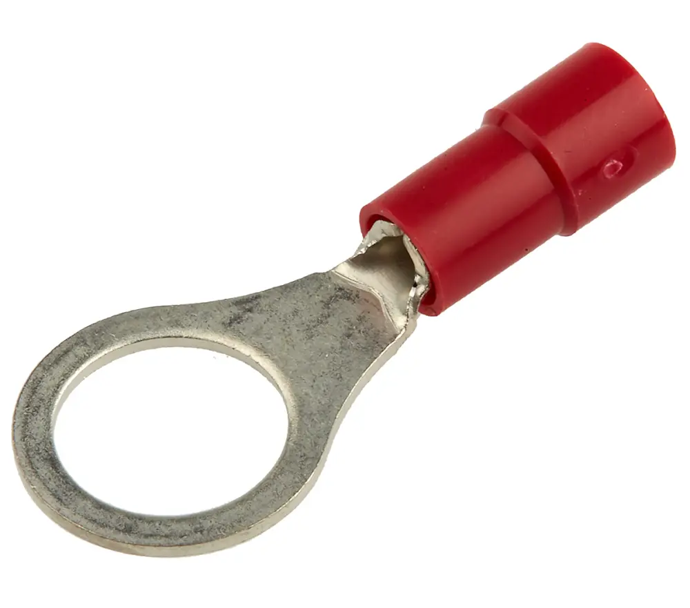 Terminal redondo aislado de Cobre, Rojo, Ø int. M8, sección máx. 1.5mm², 16AWG