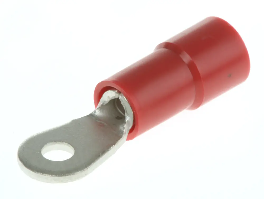 Terminal redondo aislado de Cobre, Rojo, Ø int. M2, sección máx. 1.5mm², 16AWG
