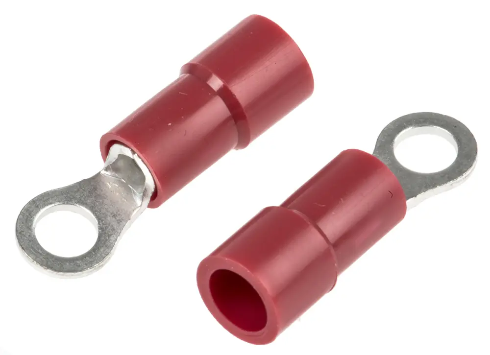 Terminal redondo aislado de Cobre, Rojo, Ø int. M3, sección máx. 1.5mm², 16AWG