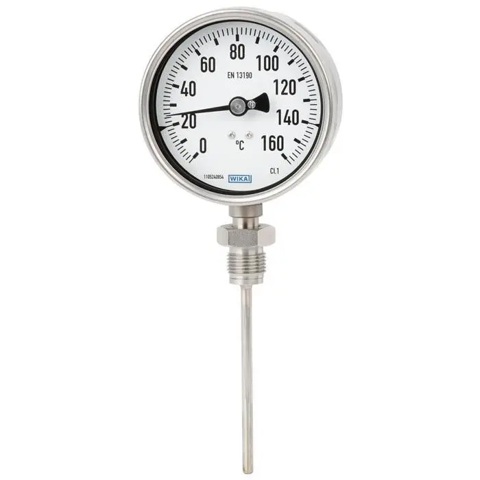 Termómetro con dial WIKA 48688113, Escala Centígrado, 0 → 160 °C, 160 °C, Diámetro 100mm