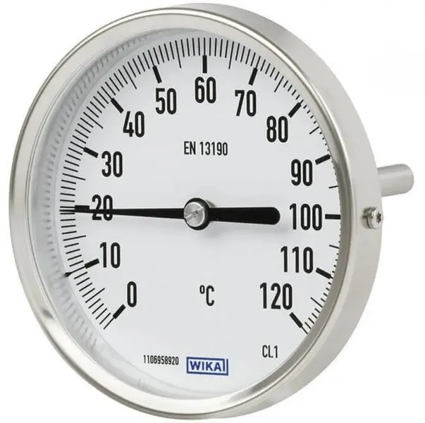 Termómetro con dial WIKA 48692656, Escala Centígrado, -30 → 70 °C, 70 °C, Diámetro 100mm