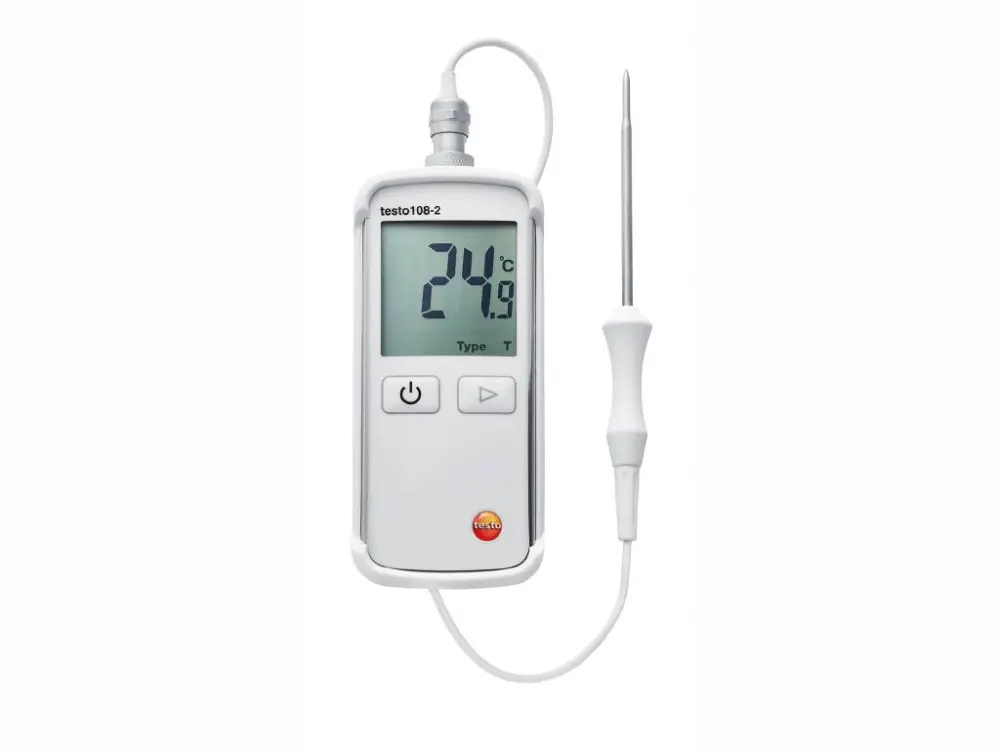 Termómetro digital testo 108-2, con 1 canal para sondas tipo T | 0563 1082
