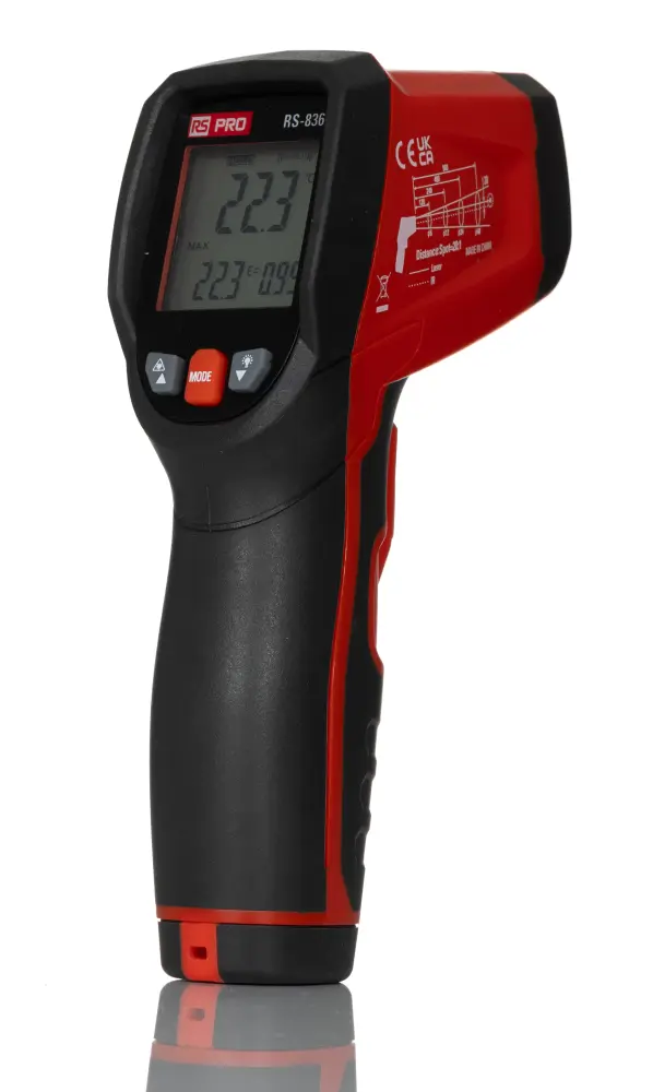 Termómetro por infrarrojos RS-836, de -50°C +1000°C, precisión ±1 °C