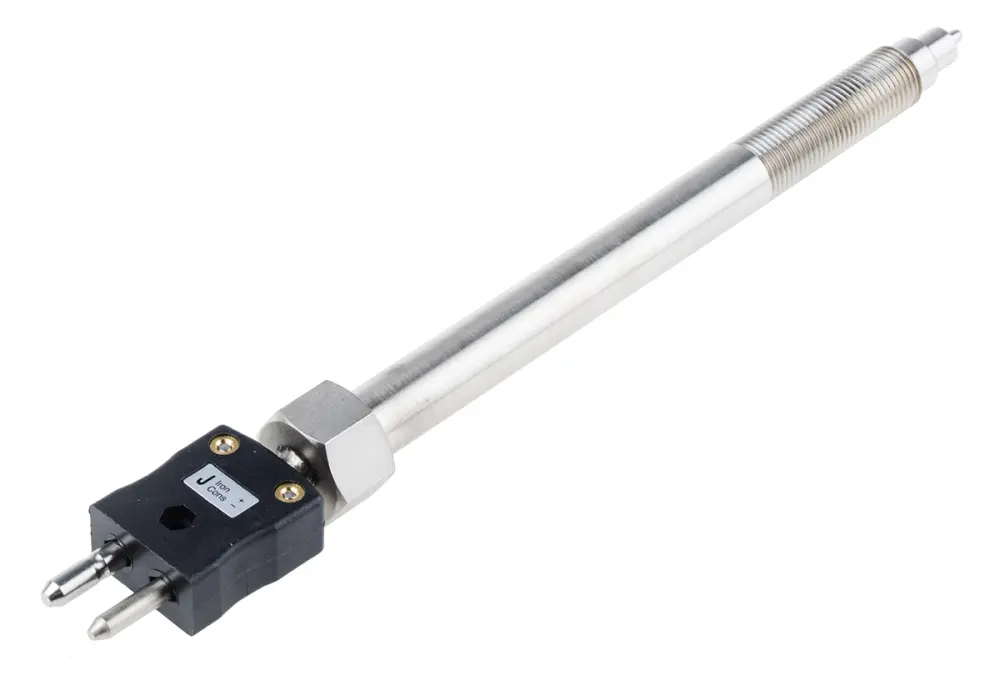 Termopar tipo J , Ø sonda 3mm x 152mm, temp. máx +500°C, conexión Conector macho estándar