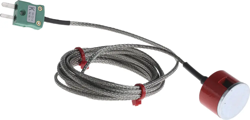 Termopar tipo K , Ø sonda 4.5mm x 2m, temp. máx +250°C, cable de 2m, conexión , con conector miniatura