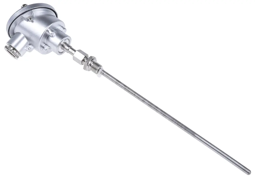 Termopar tipo K , Ø sonda 6mm x 250mm, temp. máx +1000°C, conexión Cabezal de conexión