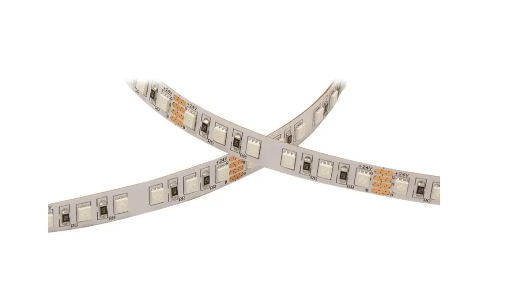 Tira de LED PowerLED F8, 24V dc, color RGB, tira de 5m x 8mm, 120 leds/m | F8-RGB28-24-120-20-FP
