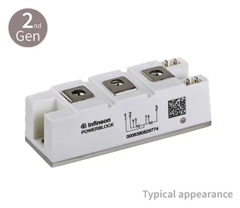 Módulo tiristor Diodo, TT160N16SOFHPSA1, 1600V, 160A, 145mA, 7-Pines Infineon