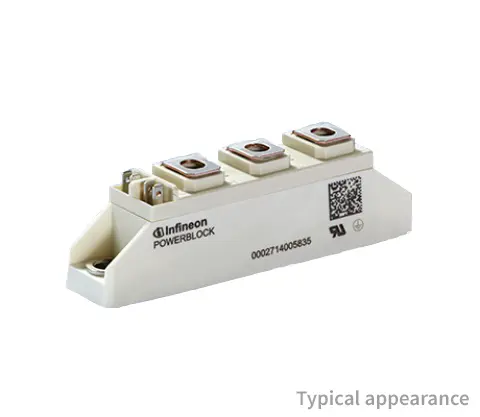 Módulo tiristor Diodo, TT60N16SOFHPSA1, 1600V, 90A, 100mA, 7-Pines Infineon