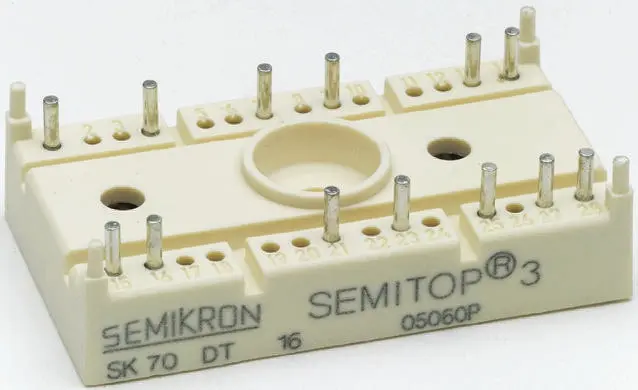 Módulo tiristor Módulo SCR, SK 70 DT 16, 1600V, 68A, 100mA, SEMITOP3, 13-Pines Semikron