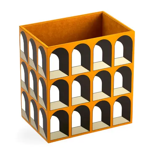 Arcade Lacquer Wastebasket Ochre (Modelo BT-450)