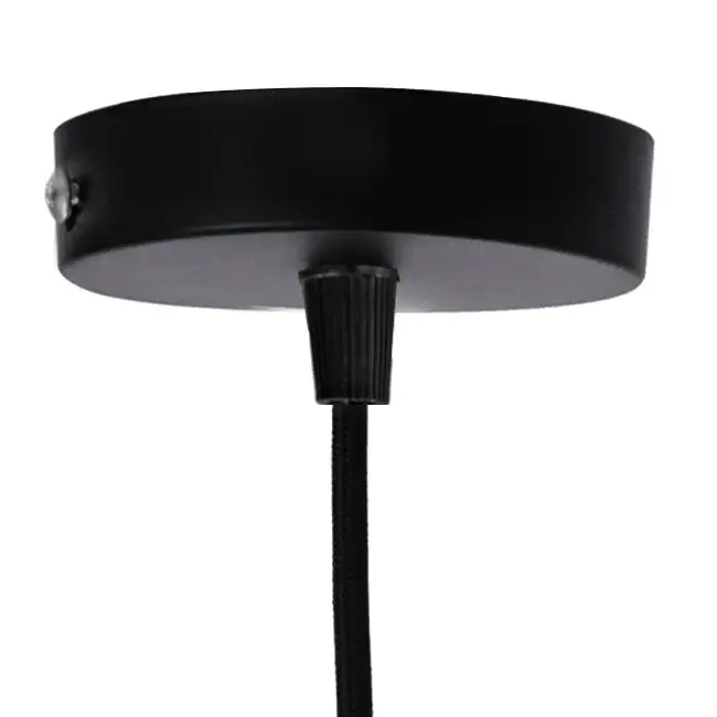 Baldequin metálico negro Ø12x2,0 cm 1 luz - MKRP0006