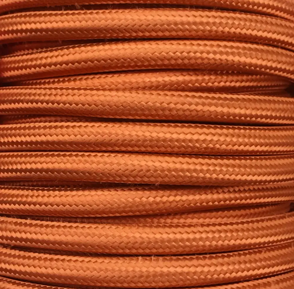 CIR62CTS20 5m CABLE TEXTIL LISO COBRE BRILLO
