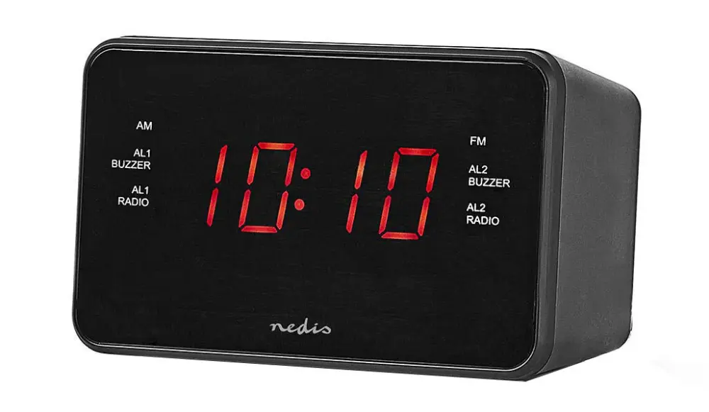 CLAR002BK RADIO DESPERTADOR RELOJ LCD NEDIS para DJs Principiantes