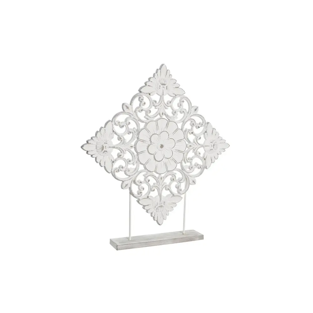 DECORACION MDF ACERO 49X7X55 DESGASTADO BLANCO