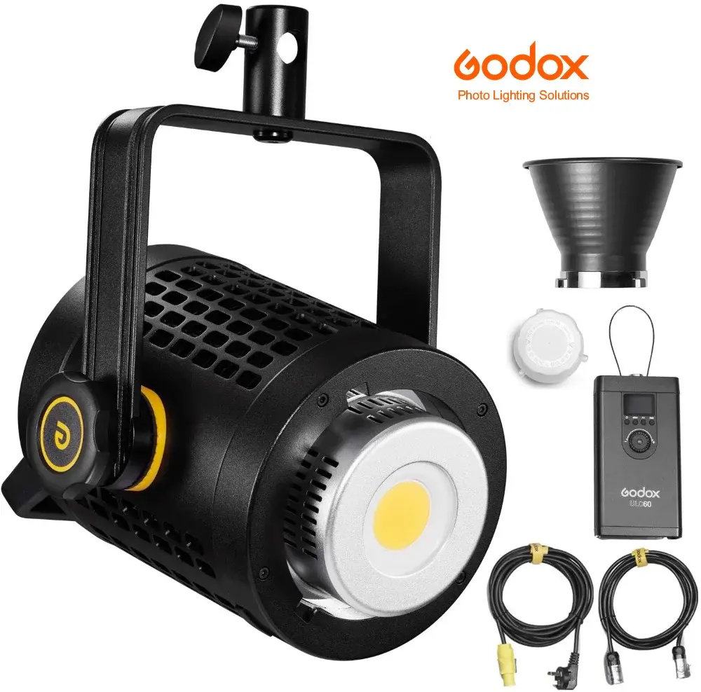 Foco LED Silencioso Godox UL60 Red y baterías Compatible con Altavoces Activos