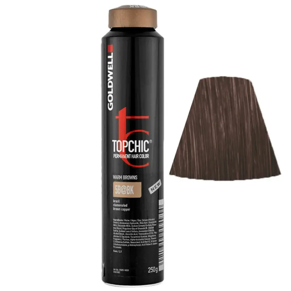Goldwell - Topchic 5B@BK Brasil Marrón Plomizo Radiante 250 ml con Conexión Bluetooth
