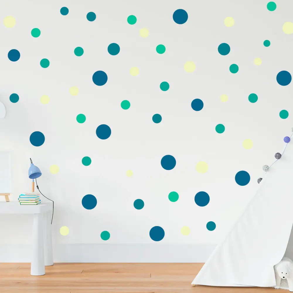 PAT17 - Polka Dots en Tonos Azul Verdoso con Cartucho Magnético y USB