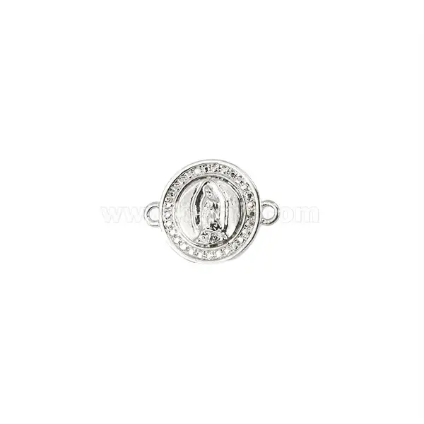 Separador Chapa Religioso Virgen 20x15mm Níquel Resplandeciente para DJs Principiantes