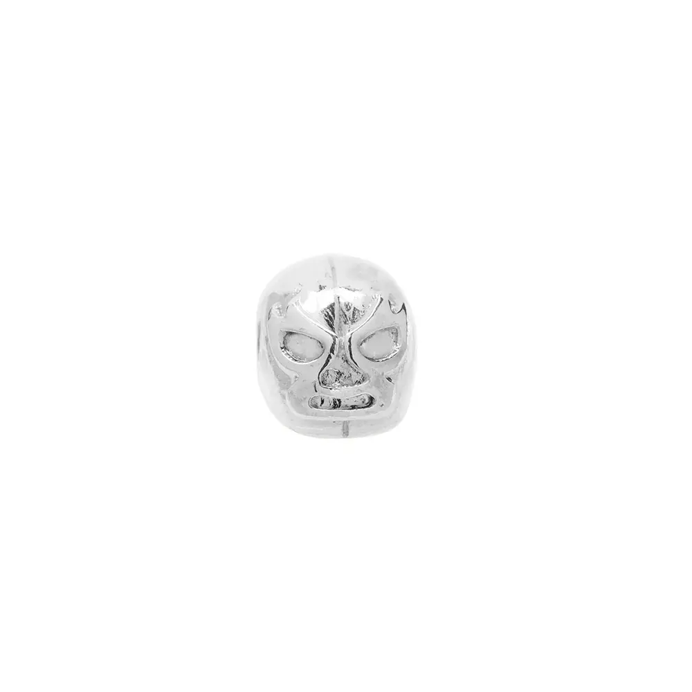 Separador Mascara de Luchador 10x13.7mm Níquel Resplandeciente