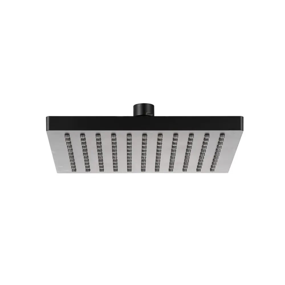 Soffione Derby 200mm anticalcáreo en ABS negro con Conexión Bluetooth