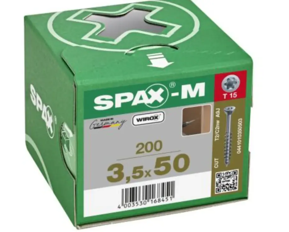 Spax-M para MDF 3.5 x 50 mm T-15 para DJs Principiantes