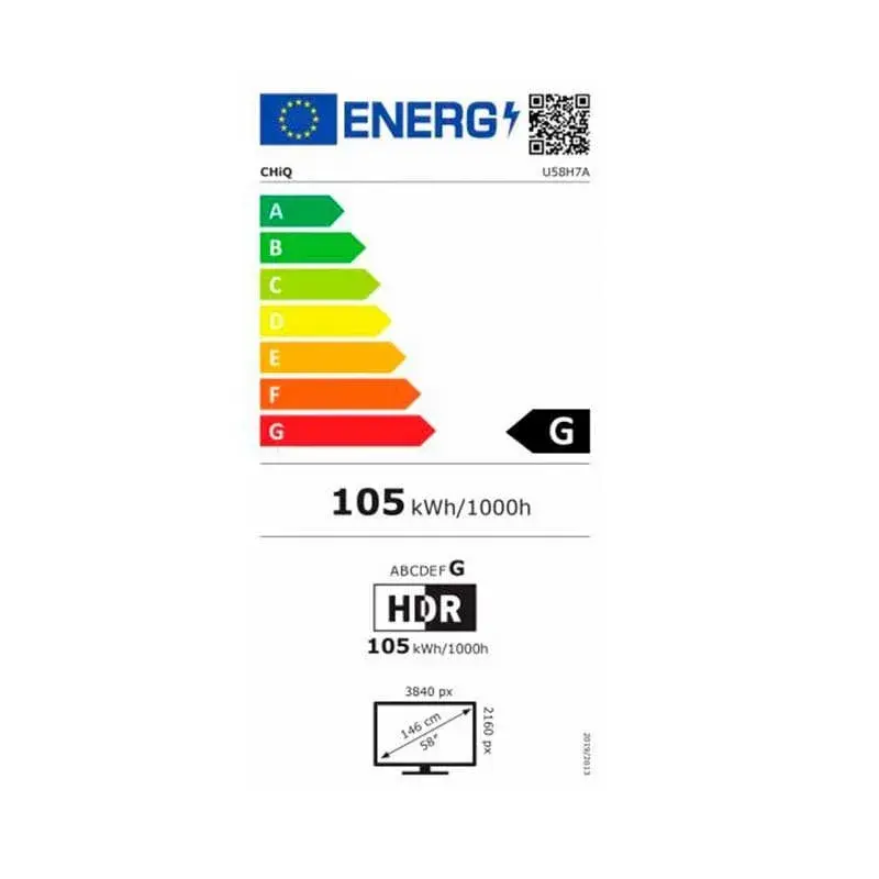 Televisor Avanzado TV CHiQ U58H7A 58" 4K Ultra HD Android 9.0 Wifi Bluetooth 5.0 Fácil Configuración