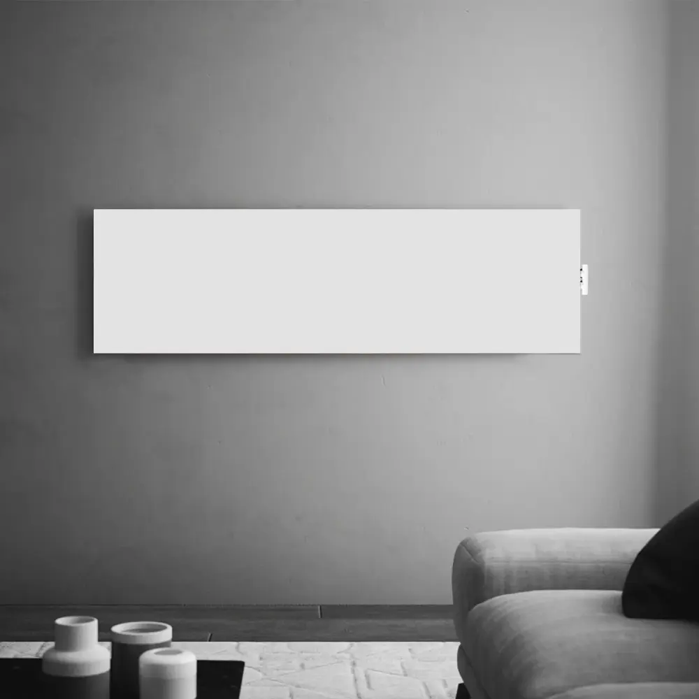 Toallero hidráulico con placa horizontal 360x2000 mm distancia entre ejes 50 mm modelo TermoCrea Blanco con Conexión Blu...