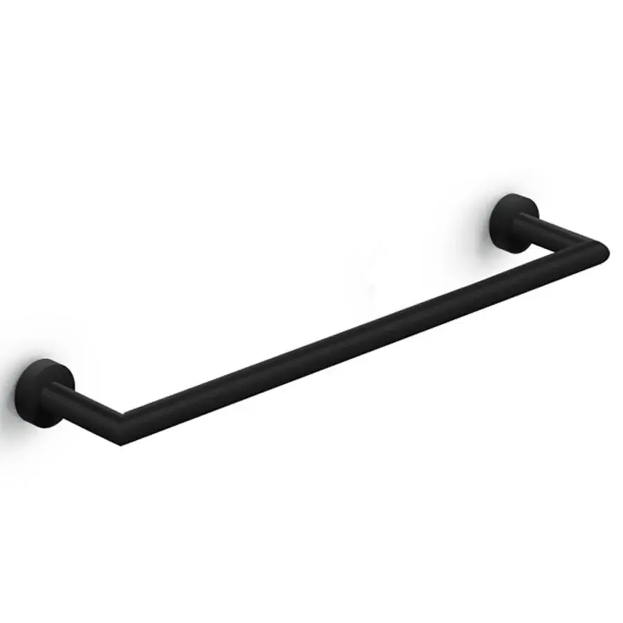 Toallero de pared de Lineabeta colección Baketo en latón pintado negro de 60 cm Fácil Configuración