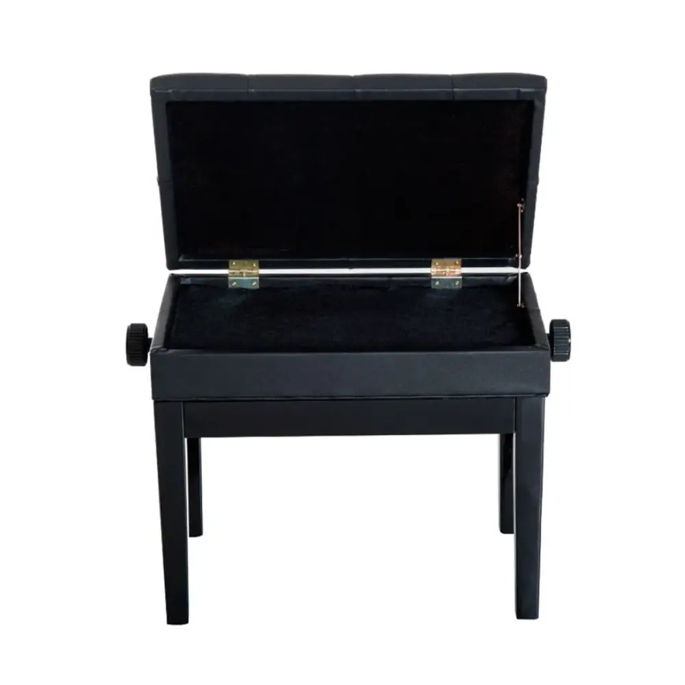 Tocadiscos con Preamplificador Banco de piano Homcom regulable negro 48/58x54,5x33 cm