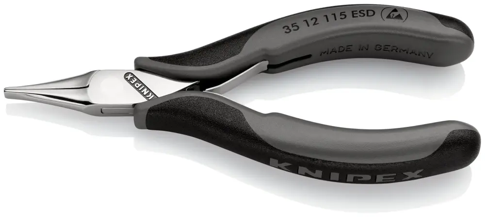 Tocadiscos USB Knipex 35 12 115 ESD - Alicate de montaje para electrónica ESD
