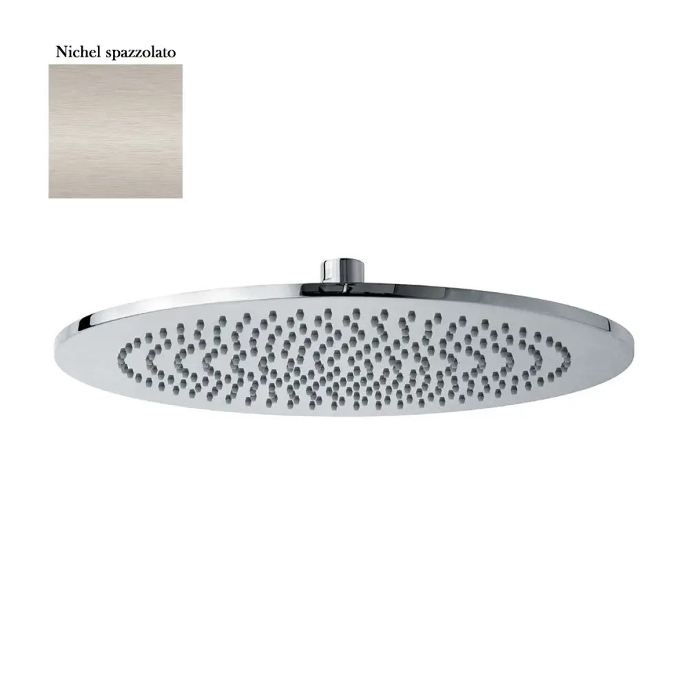 Tocadiscos de 3 Velocidades Soffione redondo Vienna 200mm níquel monogote con articulación e inspeccionable
