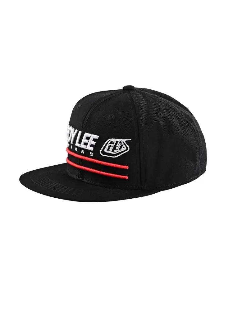 Troy Lee Designs Jockey Snapback Drop Negro / Blanco : Edición Vintage