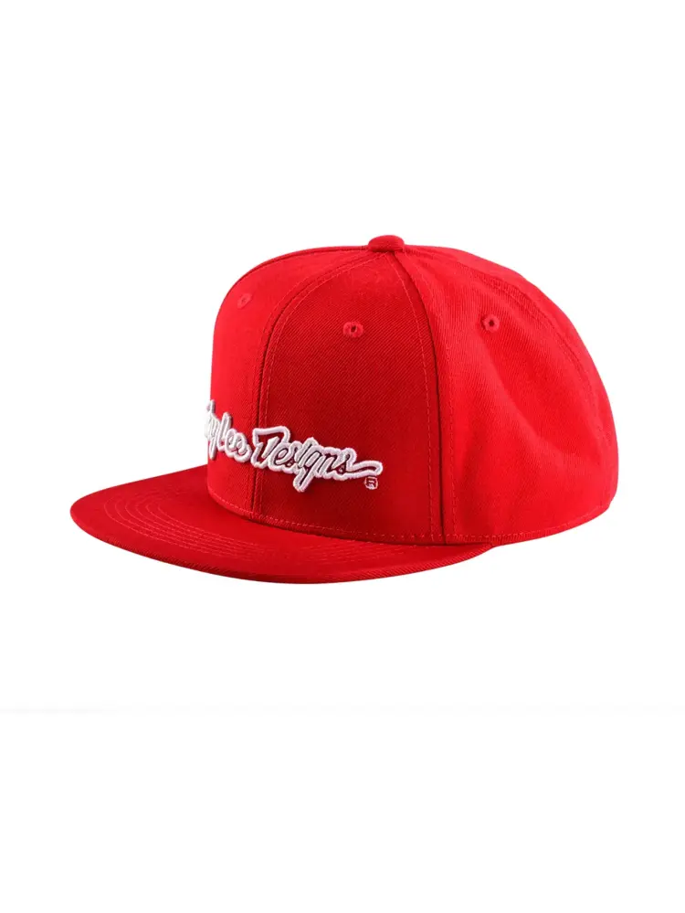 Troy Lee Designs Jockey Snapback Signature Rojo / Blanco con Cartucho Magnético y USB